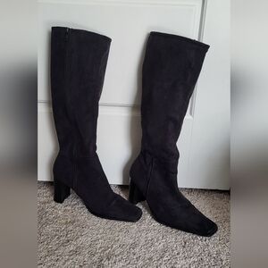 Olivers Black Heeled Boots with Chunky Heel
